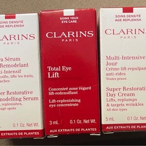 Clarins Total Eye Lift - Super Serum and  Super Restorative Day Crème. $25 for 3